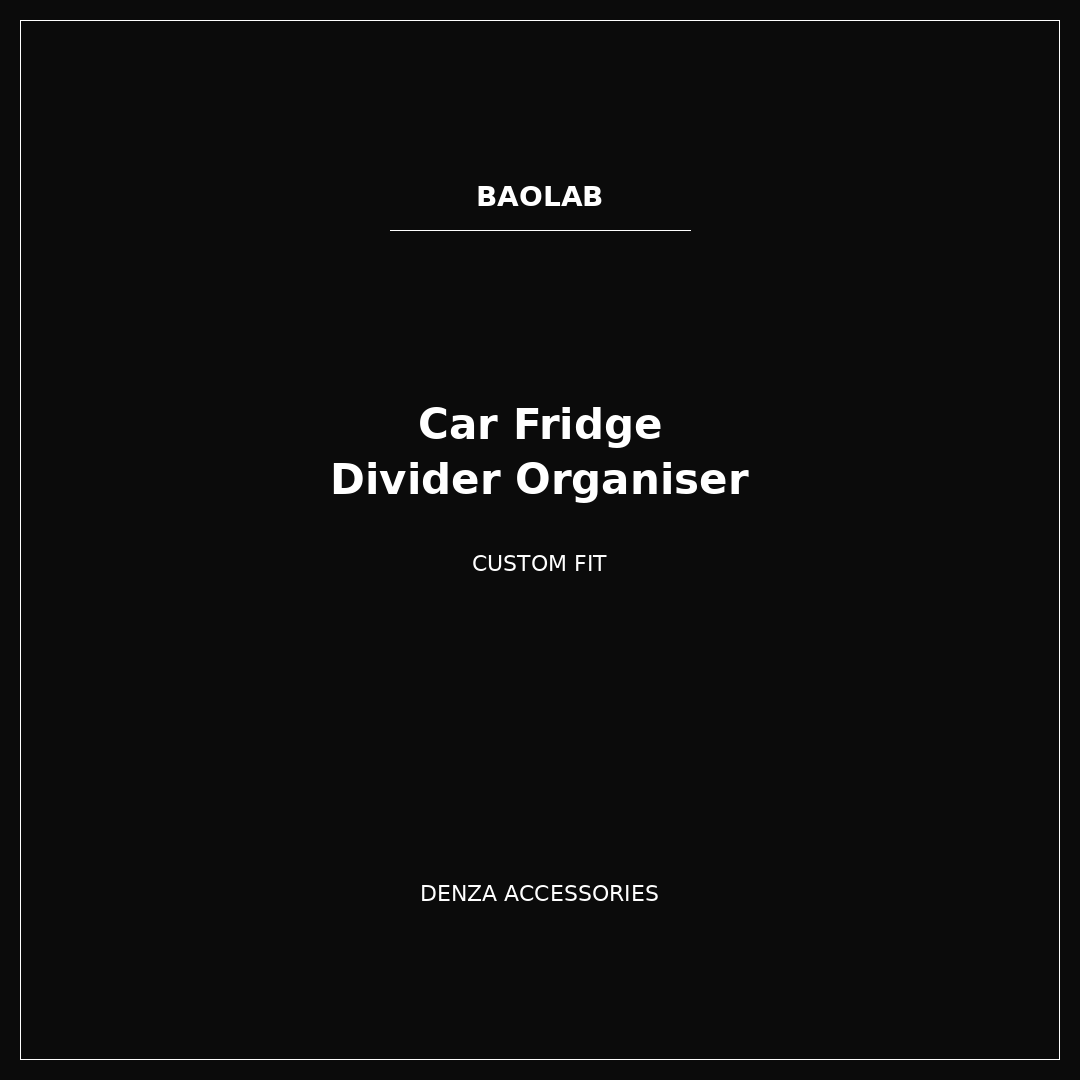 Car Fridge Divider Organiser — Custom Fit