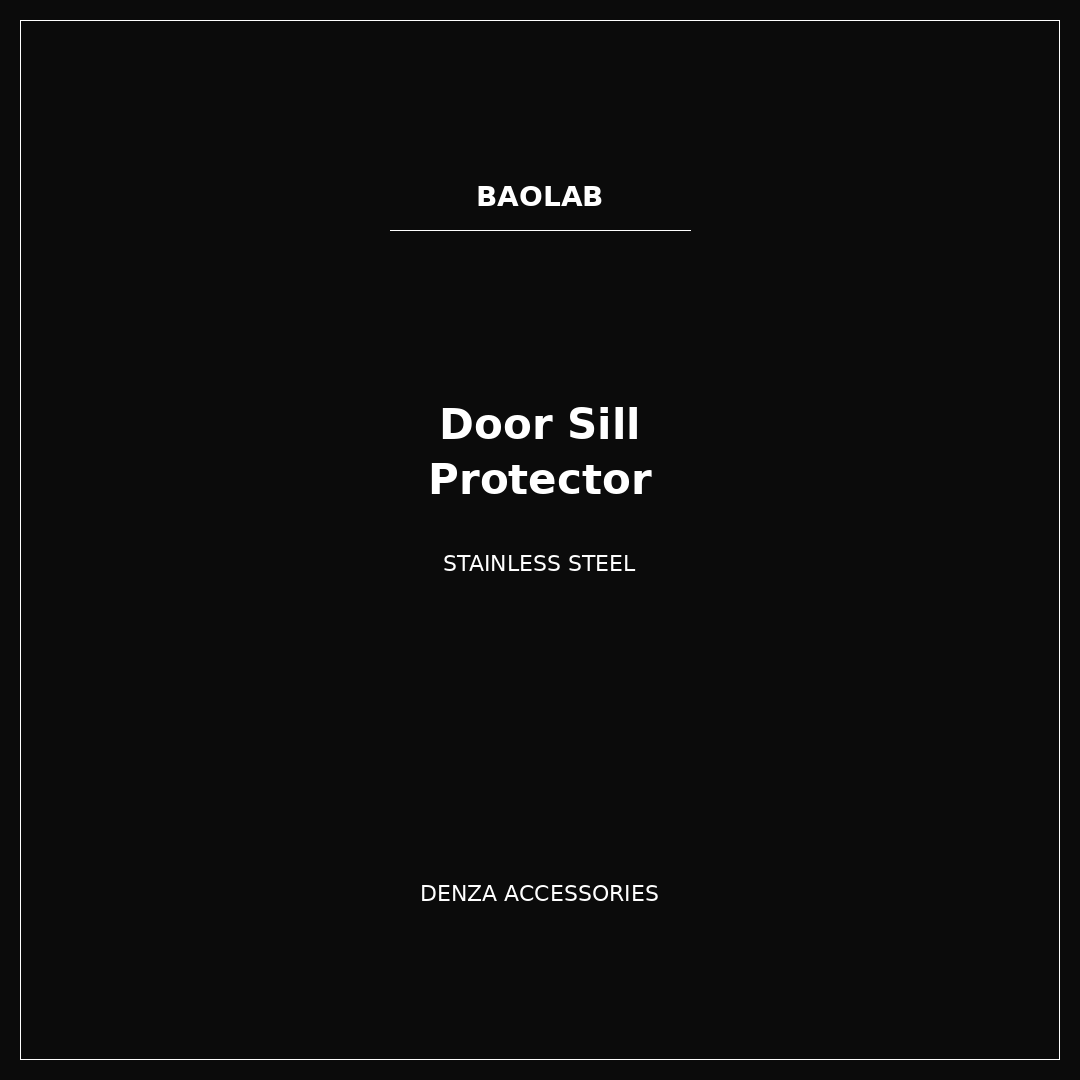 Door Sill Protector — Stainless Steel